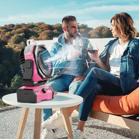 Ventilador de Camping Recargable para Exteriores, Batería de Litio de 20000 mAh, Ventilador de Mesa Portátil USB, Luz LED, Doble Motor, Control Remoto, Nebulización