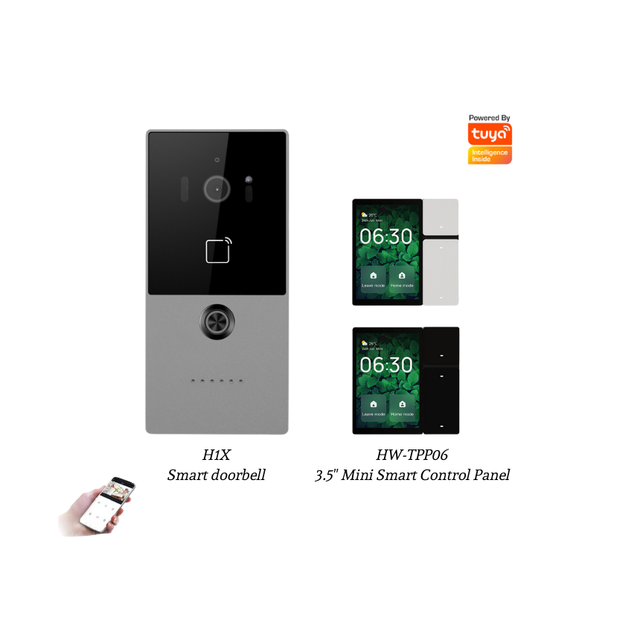 Hiwink Smart Home Solution Multi-Functional Zigbee Smart Control Panel 3.5" LCD Touchscreen Intercom Connect with Smart Doorbell