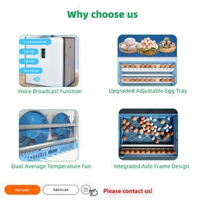 Incubateur Automatique à Double Alimentation de 1000 Œufs avec Éclosoir pour Poulets, Canards, Oies et Autres <span class=keywords><strong>Oiseaux</strong></span> - Product Image 3