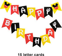 Décorations de fête d'anniversaire pour enfants sur le thème de la souris, fournitures pour fête d'Halloween, décoration de gâteau, bannière d'anniversaire, ballons en latex Mickey Minnie