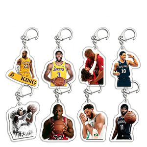 Porte-clés en acrylique personnalisé pour star de basket-ball, double face, pendentif artisanal pour joueurs de la <span class=keywords><strong>NBA</strong></span> - Product Image 2