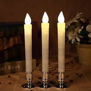 Wholesale Flameless <strong>White</strong> Flickering Real Wax Electric LED <strong>Taper</strong> <strong>Candles</strong> Remote Control Warm <strong>White</strong> LED <strong>Candle</strong> - Product Image 4