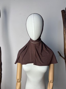 <span class=keywords><strong>Voile</strong></span> instantané en jersey de bambou pour le menton avec sous-<span class=keywords><strong>bonnet</strong></span> intégré, foulard musulman en jersey, écharpes et châles ethniques - Product Image 4