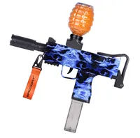Srcooat uzi m11a1 elétrico bola de gel, blaster arma de brinquedo para crianças, para atividades ao ar livre, jogo de tiro