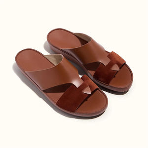 SHIKOL Sandales pour hommes en cuir véritable, à bride bouclée, style Golfe, faites main, élégance personnalisée, confort minimaliste, formelles, style arabe, Ramadan - Product Image 5