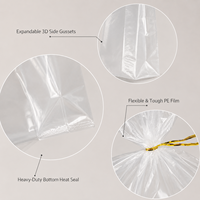 Sac à pain en LDPE transparent de qualité supérieure, taille personnalisée, qualité alimentaire, pour prolonger la durée de conservation, avec soufflet latéral, pour boulangerie