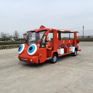 Voiture électrique de tourisme à quatre roues, style rétro, capacité 14 personnes, structure en acier Q235B, vente directe usine - Product Image 3