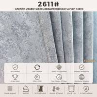 Tissu de rideau occultant en jacquard double face en chenille 464GSM 95% d'ombrage pour hôtel de luxe