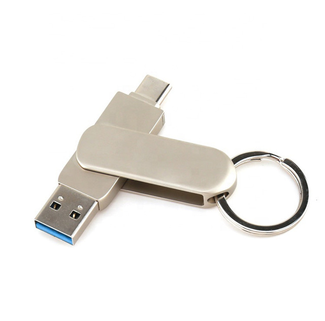 Wholesale High Speed USB C 3.0 Flash Drive 128GB 64GB Metal 2-Year Warranty Free Engraved Logo Fast Delivery Guangdong Factory