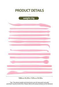 Mini-outils de sculpture en plastique pour la pâte à sucre, essentiels pour les artistes en pâtisserie, pour des décorations de gâteaux axées sur les détails - Product Image 6