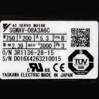 Moteur servo AC CNC YASKAWA d'origine d'occasion SGMAV-08A3A6C avec garantie d'un an