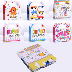 Scatola per Gable di carta per Snack per Festival di forniture per feste di compleanno per bambini a <span class=keywords><strong>tema</strong></span> animale dolce - Product Image 2