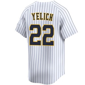 Abbigliamento uomo # Maglia da baseball cucita 22 Christian Yelich Jackson Chourio <span class=keywords><strong>Jake</strong></span> Bauers Jacob Misiorowski Brice Turang William Contreras - Product Image 2