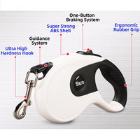 Laisse de chien rétractable automatique, laisse télescopique réglable pour animaux de compagnie, pour chiens de petite, moyenne et grande taille, laisse double pour chien et collier