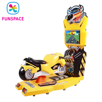 Machine de jeu vidéo d'arcade simulateur de course de moto à écran 22 pouces, à monnayeur, pour centre de divertissement