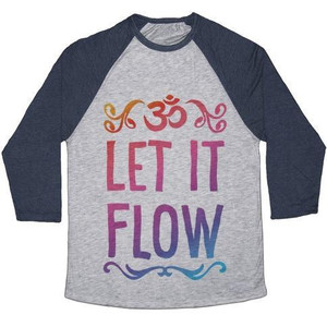 Maglietta da baseball unisex Tri-Blend Let IT Flow Yoga - Product Image 2