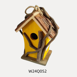 Handgemaakt Buitenhout Vogelhuisje Met Haak Voor Balkon Tuin Binnenplaats Groothandel Vogelnesthouder Voor Huis Tuin - Product Image 6