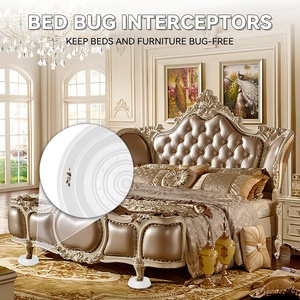 Hot Bán 12-Mảnh Thiết Lập Rắn PP Giường Bug Interceptors Với Hơn Tráng Bedbug Bẫy Cứng Dưới Chặn Rệp Trên Chân Giường - Product Image 5