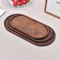 Mini plateau ovale en bois de hêtre personnalisé de style japonais Vaisselle jetable d'approvisionnement d'usine Vaisselle et assiettes