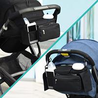 Sac organisateur de poussette de bébé pliant universel en gros avec compagnon de voyage à poche zippée détachable qui convient à toutes les poussettes