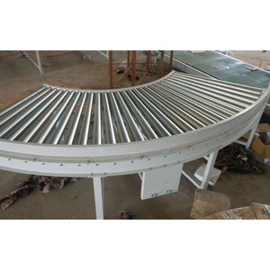 Werkseitig Stahlrahmen Edelstahl gebogener Rollen förderer mit Geschwindigkeit regelung - Product Image 4