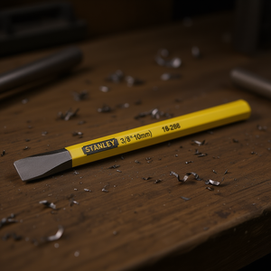Cincel mecánico Stanley de 3/8 pulgadas y 10 mm con hoja de acero para herramientas de trabajo en metal y madera - Product Image 3