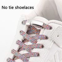 Vente en gros de lacets plats magnétiques sans attache pour les loisirs de plein air baskets lacets paresseux avec boucle en polyester serrure magnétique