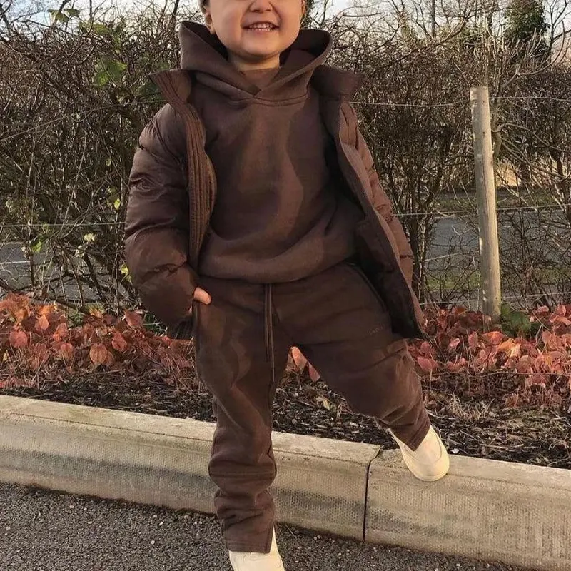 Private Label 2 Piece Sets Kids Sweat Suits Baby Boy Outfits Little Boys Clothes