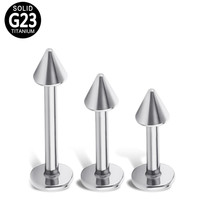 ASTM F136 titane à roulement externe Labret Piercing bijoux de corps oreille lèvre anneau boucle d'oreille pour femme homme