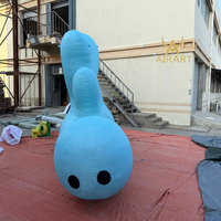Ornement géant gonflable bleu en forme de monument pour la décoration de parc, ballon corail gonflable pour l'affichage de thèmes marins lors de fêtes