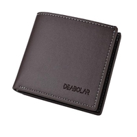 Nouveau portefeuille court vintage en cuir PU pour homme, porte-monnaie et cartes de crédit, sac à monnaie pour homme
