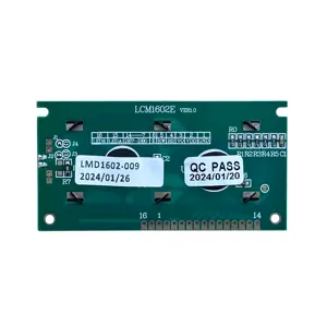 STN LCD 1602 Transflective Display Yellow Green LED With 8-Bit Parallel Pins Interface For Automatic Machine