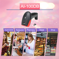 Escáner de Código de Barras Inalámbrico Bluetooth AIXW 2D, Lector de Códigos QR para iPhone, Teléfonos MI, Mac, Interfaz USB, 12 Años de Garantía de Fábrica