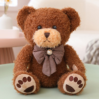 Teddybeer Pop Met Strik Zacht En Schattig Pluche Cartoon Metgezel Knuffel Beer Mispel Knuffel Dier Pp Katoen Gevuld