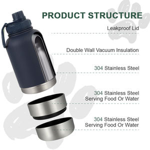 Biểu tượng tùy chỉnh 3 trong 1 con chó chai nước 1000ml 32oz thép không gỉ đôi tường cách nhiệt Flask cho du lịch ngoài trời - Product Image 3