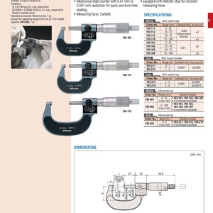 Mitutoyo High Quality Micrometers Pocket <b>Scale</b> <b>Mini</b> Flip Digit with Simple Design Japan Made Model 193-111 Product_25-01 - Product Image 3