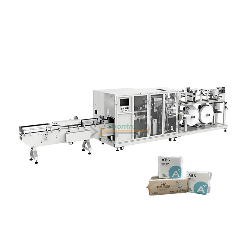 OPP/CPP/PE Baumwoll-Tissue-Verpackungsmaschine mit hohem Energieverbrauch 15 KW Tissue-Verpackungsmaschine