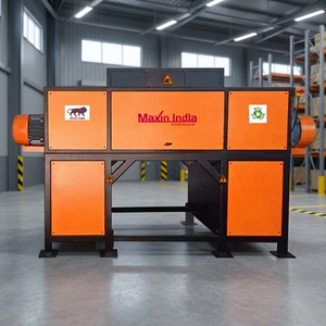 Broyeur de fibres de verre élégant et de qualité supérieure, semi-automatique à double arbre, capacité de 500 kg/h, machine de broyage de plastique pour usage industriel - Product Image 1