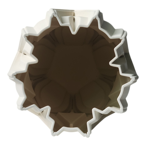 Vaso in Ceramica 3D Geometrico con Design Scultoreo Testurizzato, Elemento Decorativo per Soggiorno - Product Image 3