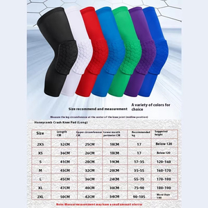 Basketball Volleyball Sports Safety <b>Knee</b> Brace <b>Support</b> Long <b>Compression</b> Leg Sleeve Honeycomb <b>Knee</b> Pad - Product Image 6