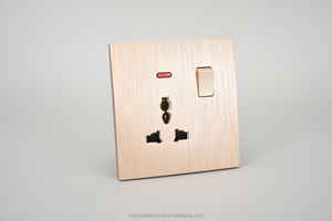 Prises murales électriques couleur or Royaume-Uni Afrique <span class=keywords><strong>Malte</strong></span> Maldives, simples et doubles, avec USB, panneau PC, CE - Product Image 6