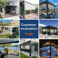 Vente en gros Bioclimatique Persienne Pergola Panneaux Solaires Motorisés Couverture pour Jardin Salle Pavillon & Gazebo