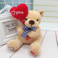 Offre Spéciale Échantillon Gratuit, Ours en Peluche Cœur Rouge Personnalisé, Cadeau d'Amour pour Filles Saint-Valentin