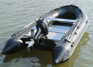 เรือยอชท์พาย3.3เมตรเรือตกปลายางความหนาแน่นสูงทนทานต่อการพายเรือด้านล่างอลูมิเนียม - Product Image 4