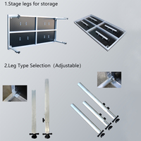Structures en aluminium de performance de location système d'équipement mobile concert de mariage scène de piste portable plate-forme de scène pour événements