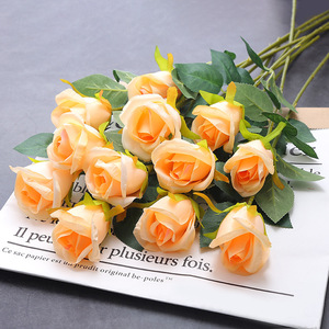 Flores artificiales de una sola rosa de seda al por mayor para decoración del hogar, Navidad, graduación, fiesta de Halloween, suministros - Product Image 5