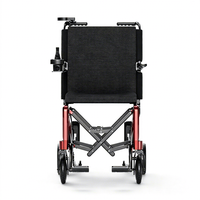 Fauteuil roulant électrique pliable léger de 11 kg avec batterie 6 Ah en fibre de carbone intégrale, moteurs 150W*2, vitesse de 4,5 km/h