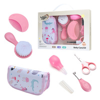 Nouveauté d'usine : Ensemble de 7 ciseaux et coupe-ongles pour bébé avec sac en EVA, kit de soins pour maternité et nourrisson