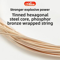 ALICE AWR486 Folk Guitar String Hexagonal High Carbon Steel Core Phosphor Bronze (Nano Polished Coated) Wrapped String for