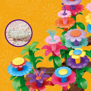 Jouets en blocs pour filles, assemblage de fleurs, <span class=keywords><strong>jeu</strong></span> de démontage, jouets d'empilage, bricolage, ensembles de jardin de fleurs papillon, jouets de construction - Product Image 2